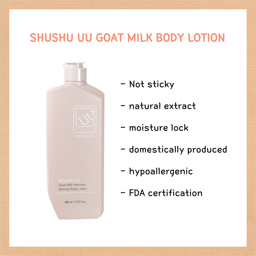 Sữa dê 2 loại chăm sóc cơ thể Shushu Uu