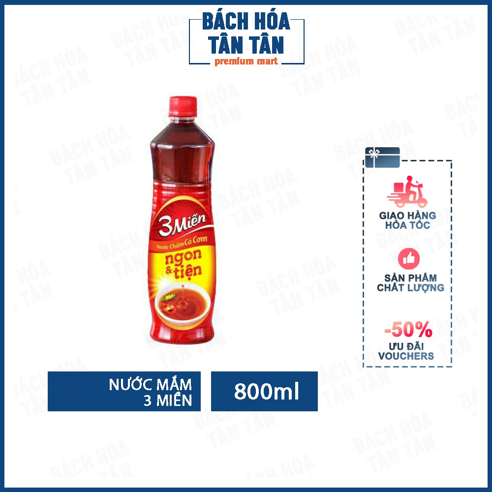 Nước mắm 3 Miền, chai 800ml