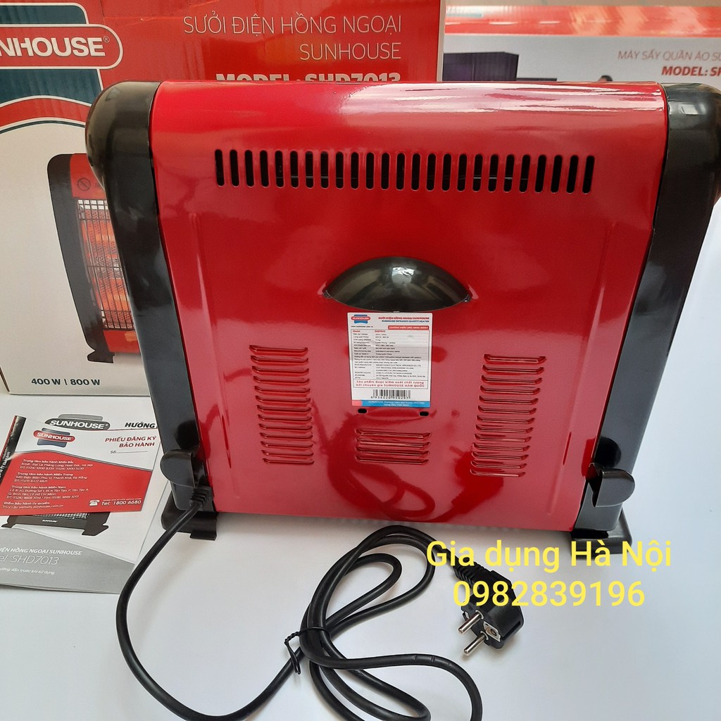 Đèn sưởi 3 bóng Sunhouse SHD7016, Máy sưởi sunhouse SHD7013, tốc độ làm ấm nhanh, tỏa nhiệt đều