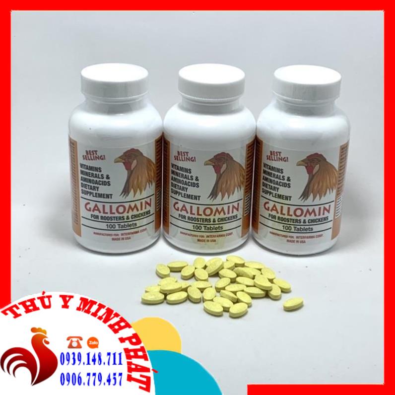 GALLOMIN  VITAMIN &amp; KHOÁNG CHO GÀ KHOẺ TĂNG BO