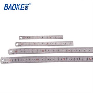 [Bình Dương] Thước Kẻ Thép Không Gỉ BAOKE 15 CM/ 20 CM/ 30 CM, thước sắt