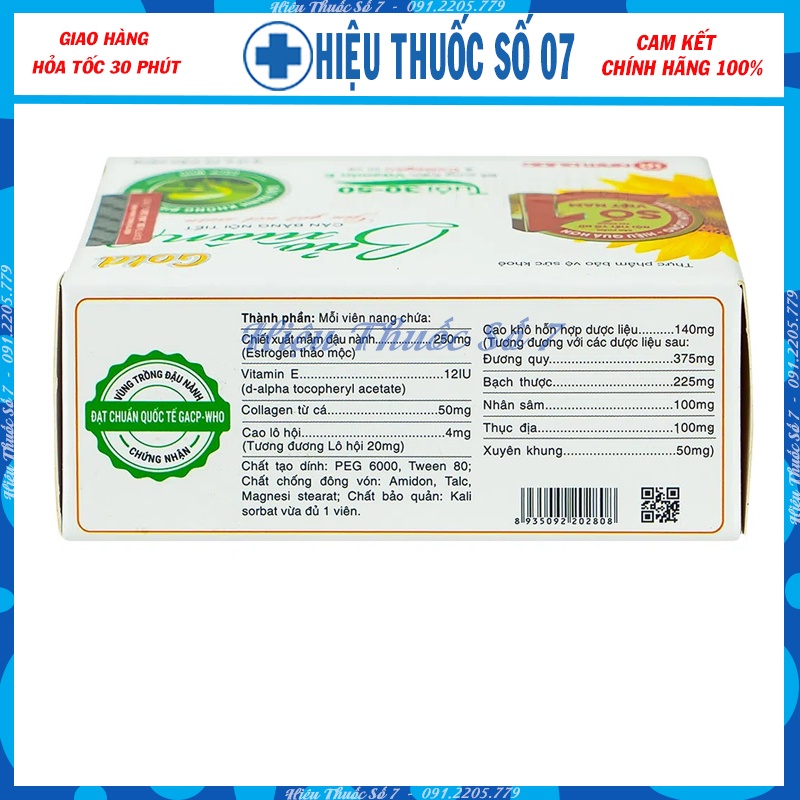 Viên Uống Bảo Xuân Gold Nam Dược (30-50 Tuổi) Cân Bằng Nội Tiết 30 Viên