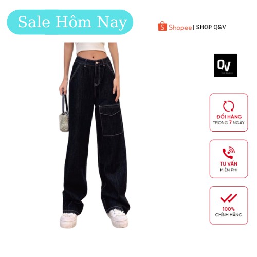 Quần hack dáng túi hộp đóng cúc - hàng xịn - SHOP Q&amp;V