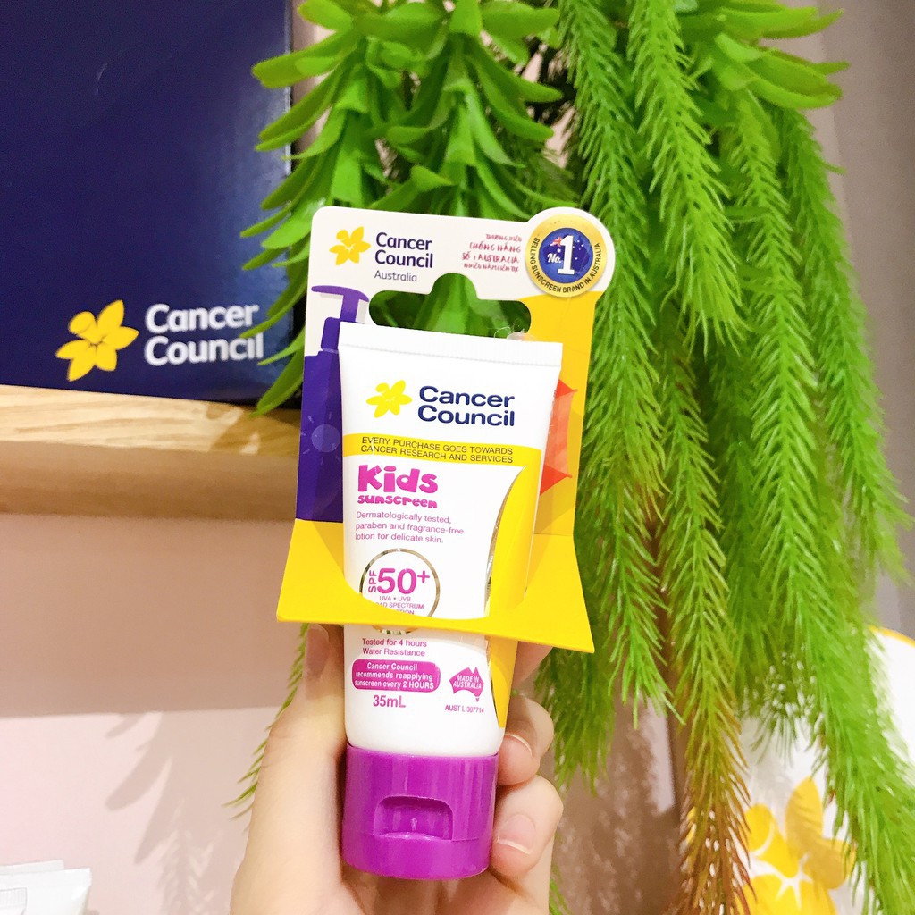 [MINI] Kem Chống Nắng Cancer Council Kids Sunscreen dành cho trẻ em SPF50+ UVA-UVB 35ml