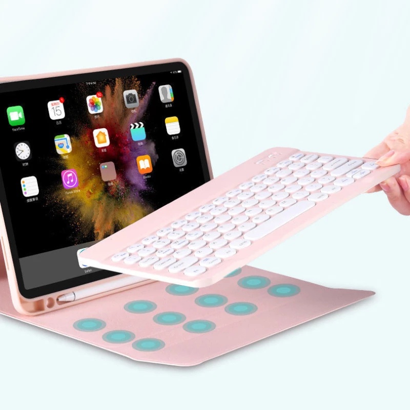 Bao da có bàn phím Bluetooth và giá đỡ thích hợp cho iPad Mini 6 2021 10.2 9t 8 7 Pro 11 10.5 9.7 Air 4 3 2 1
