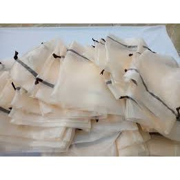 Sỉ 10 túi voan lụa lưới rút dây ruy băng  đựng quà tặng, trang sức, hạt thơm size 25*35 cm đủ màu