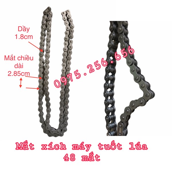 Xích Máy Tuốt Lúa 1M6=2M2 MV=NT=TT=TN phụ tùng máy tuốt lúa phụ tùng Hùng Lỳ