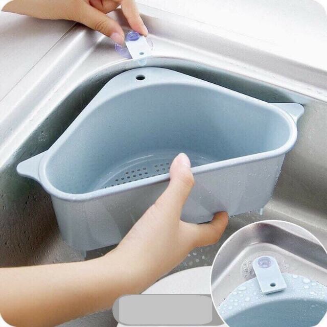 Rổ tam giác ráo nước,lọc rác gắn bồn đa năng tiện dụng