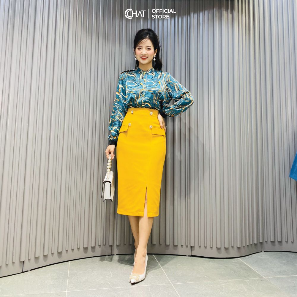 Chân váy xẻ trước 2 NT CChat Clothes