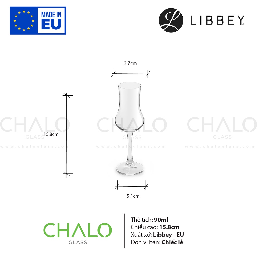 [Made in EU] Ly Tulip/Tasing thuỷ tinh Libbey Specials Grappa - 90ml - 613315