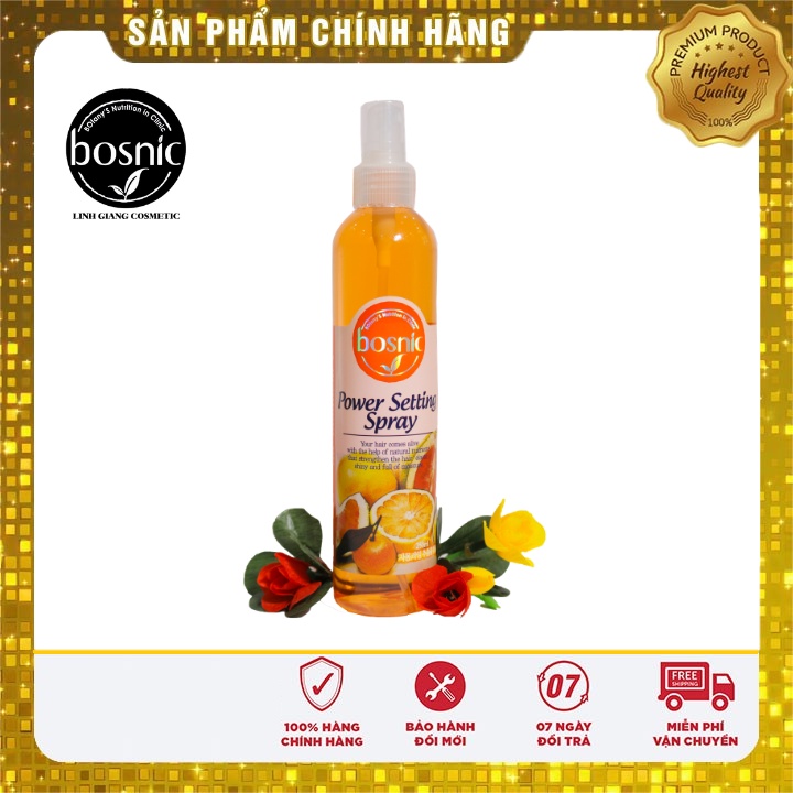 Xịt Giữ Nếp Power Setting Spray BOSNIC 250ML