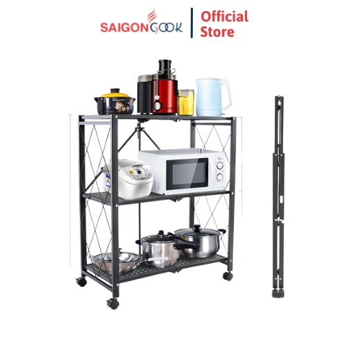 Kệ để đồ Saigoncook 3 tầng xếp gọn 71x34x86.5 cm