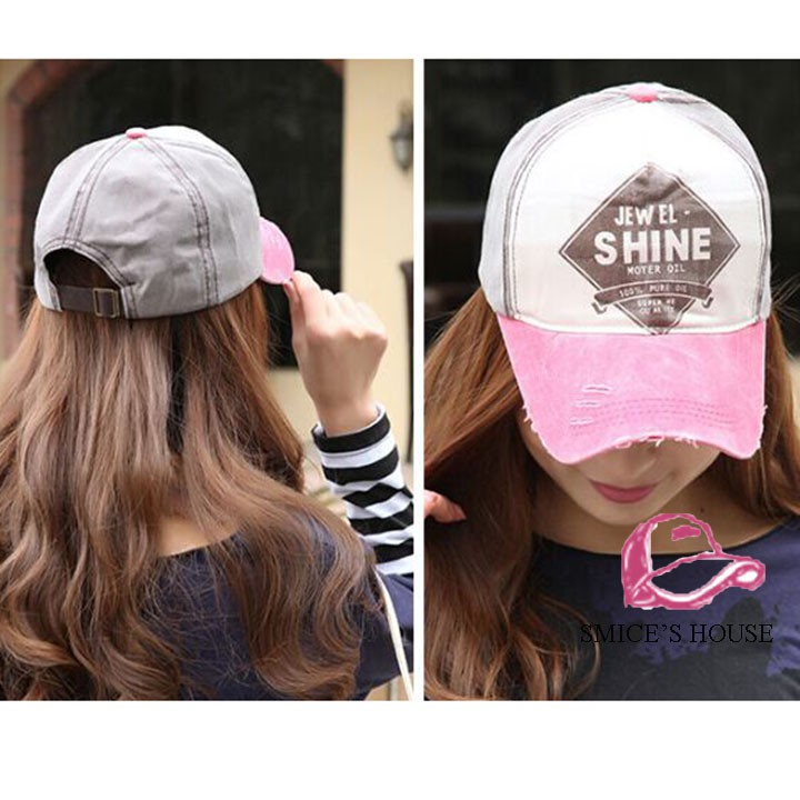 NÓN LƯỠI TRAI JEAN RÁCH SHINE UNISEX CAO CẤP