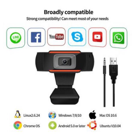 Camera Webcam Kẹp 480p Có Micro Full Hd Webcam Máy Tính Hỗ Trợ Học Trực Tuyến