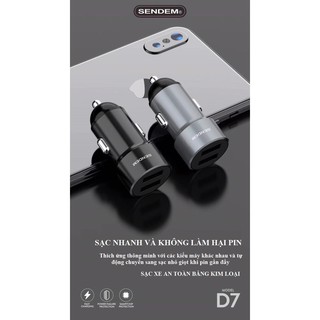 Tẩu sạc ô tô SENDEM D7 k