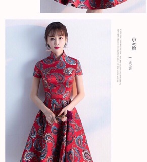 Đầm xoè 3D phượng hoàng lửa