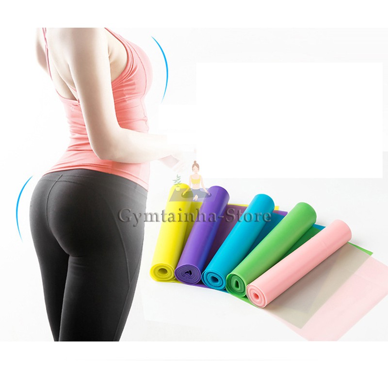 Dây Band Kháng Lực AOLIKES Bản Rộng Hỗ Trợ Tập Yoga Pilates, Dây Band Cao Su Tập Yoga, Dây Kháng Lực Cao Su Bản Rộng