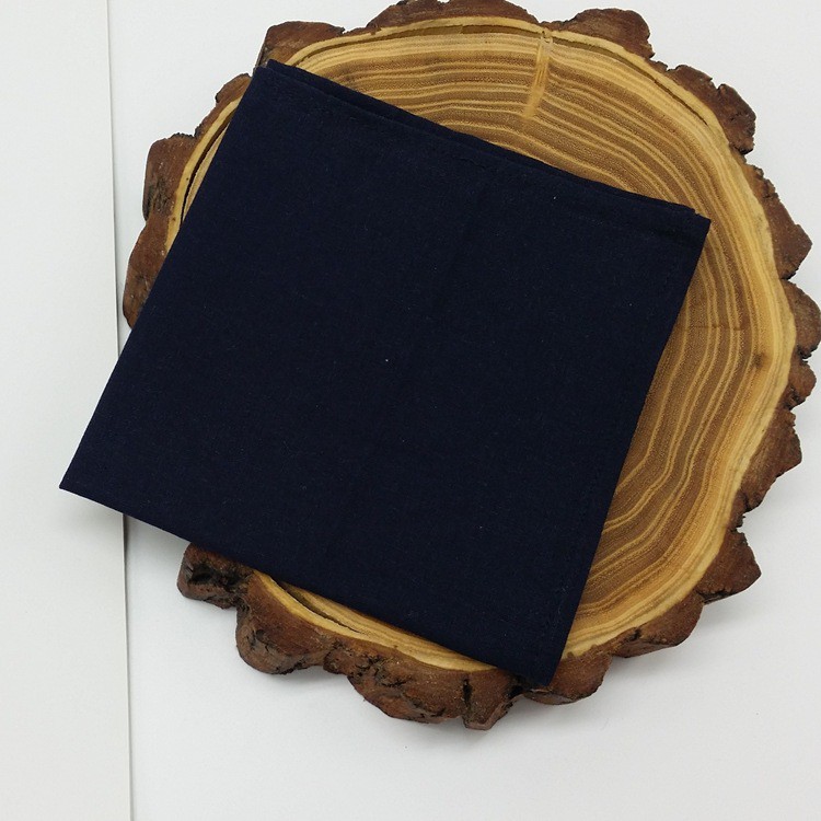 Khăn tay  vải linen trơn dùng để thêu thủ công 30x30cm