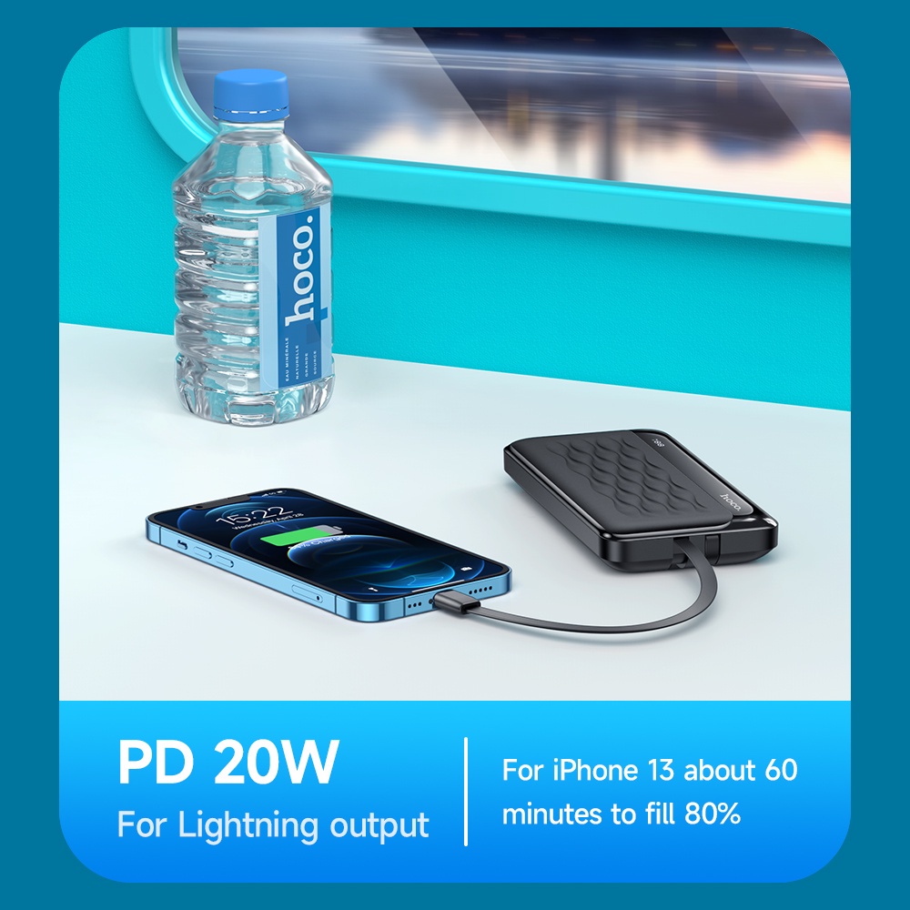 Pin Sạc Dự Phòng HOCO J90A 100% Chính Hãng 1000mAh PD 20W 12 13 Pro Max 14 Plus Samsung S22