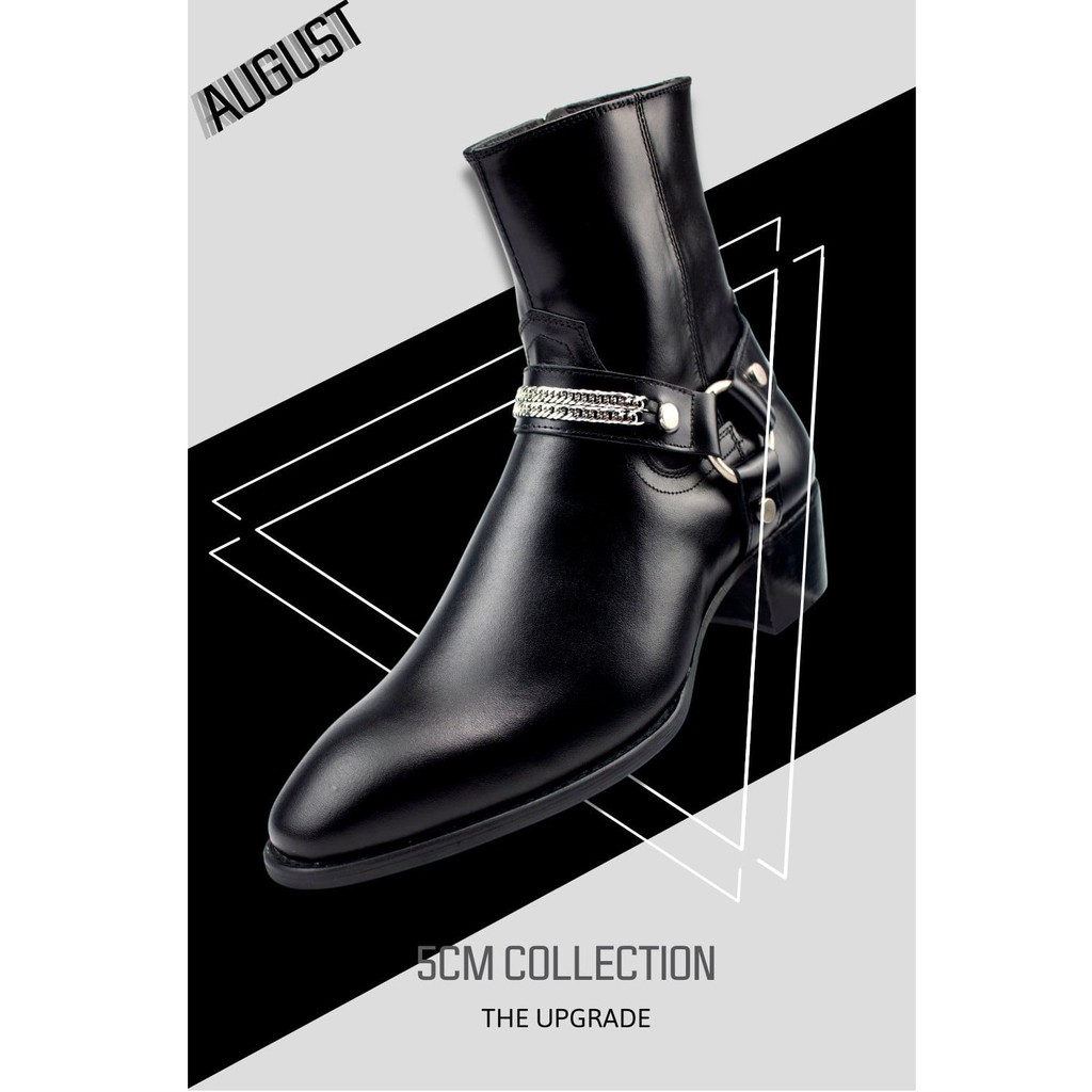 Giày Harness Boots thời trang thanh lịch chất liệu da bò cao cấp đế gỗ sang trọng SN12 thích hợp mang đi làm đi chơi | BigBuy360 - bigbuy360.vn