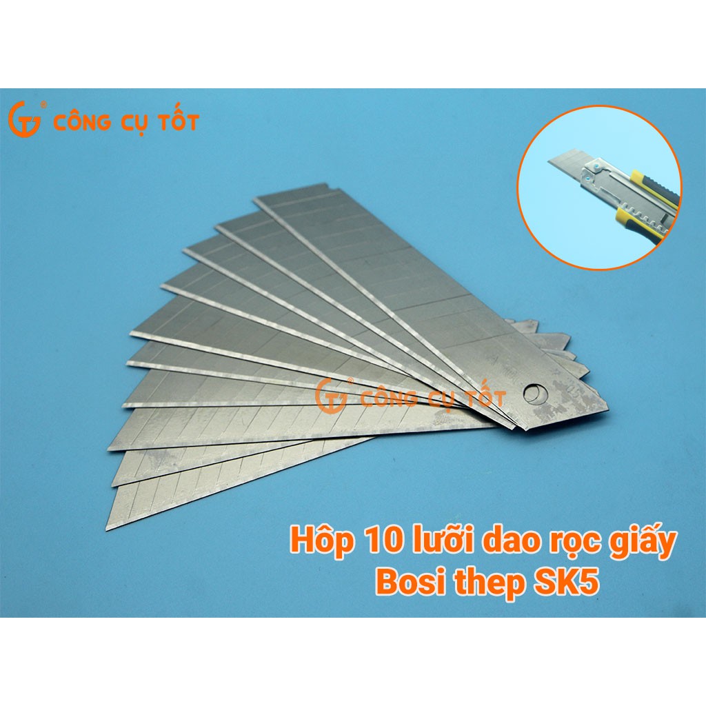 Hộp 10 Lưỡi Dao Rọc Giấy Siêu Sắc