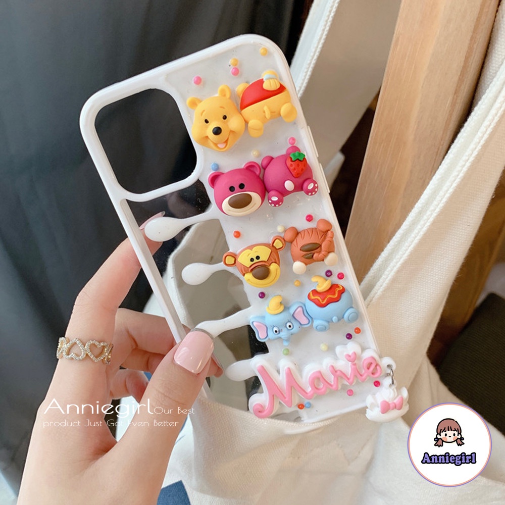 Ốp điện thoại tpu mềm hình gấu pooh 3D chống sốc cho iPhone 12 11 Pro Max X Xs Max Xr 8 7 Plus | BigBuy360 - bigbuy360.vn