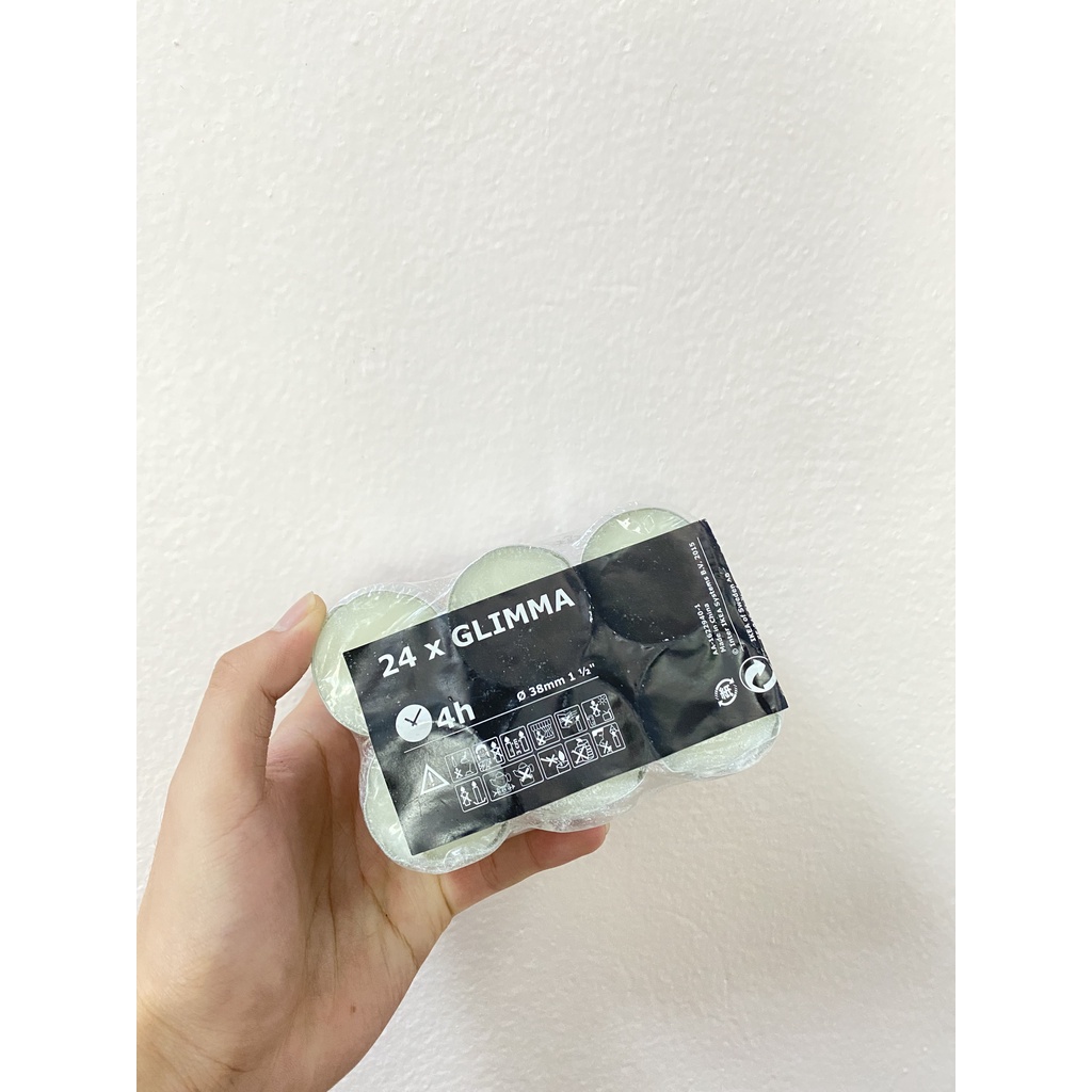 NẾN THƠM IKEA GLIMMA KHÔNG MÙI 24c/VỈ