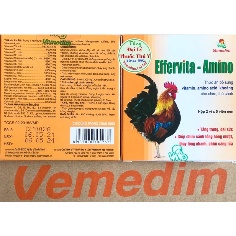 Amino- Vitamin cho gà dai sức, căng lửa, chó mèo nhanh nhẹn, tăng cường hệ miễn dịch