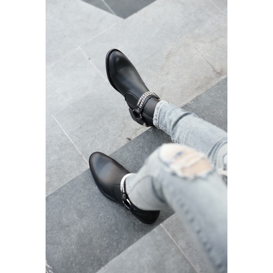 HARNESS BOOT GIÀY NAM CAO CỔ ĐAI CHAIN TĂNG CHIỀU CAO HR1 | BigBuy360 - bigbuy360.vn