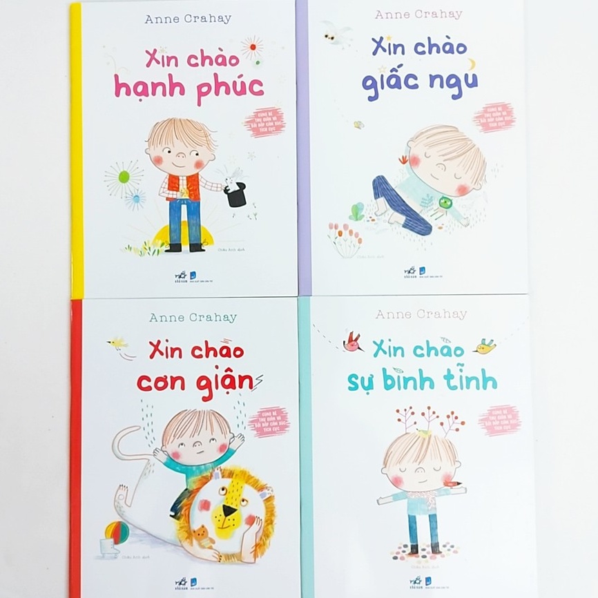 Sách - Picture book - Combo xin chào hạnh phúc, cơn giận, giấc ngủ. sự bĩnh tĩnh (4 cuốn )