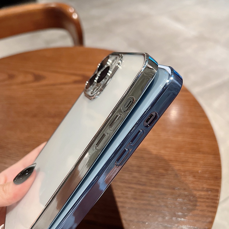 Ốp lưng viền vuông sang trọng dành cho compatible for iPhone 11 Pro Max 12 iphone x xs max xr 7 8 plus se 2020