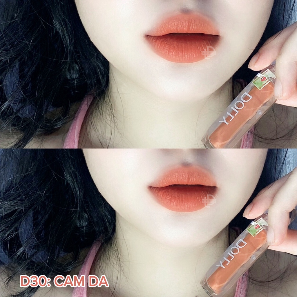 New New! [D30 Cam Da] Son Kem Siêu Lì Không Chì Mềm Môi - Son Dolly Diamond Velvet Cao Cấp 2022