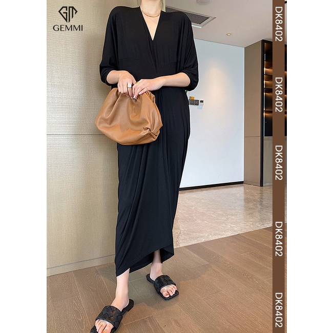 Đầm thiết kế dáng xoắn chất thun Gemmi fashion - DK8402