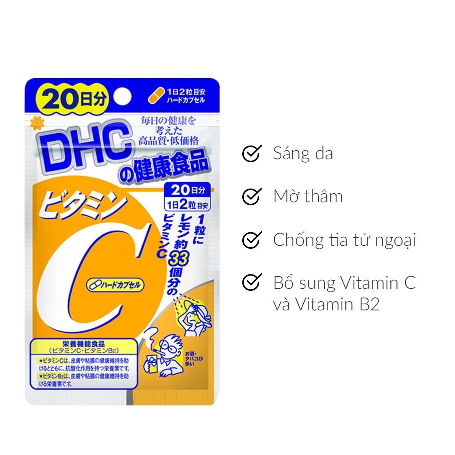 Viên Uống DHC Bổ Sung Vitamin C Nhật Bản | Thế Giới Skin Care