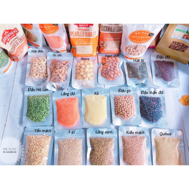 HỮU CƠ: Trọn bộ hạt Organic cho bé ăn dặm