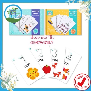 Thẻ tập tô chữ và số cho bé