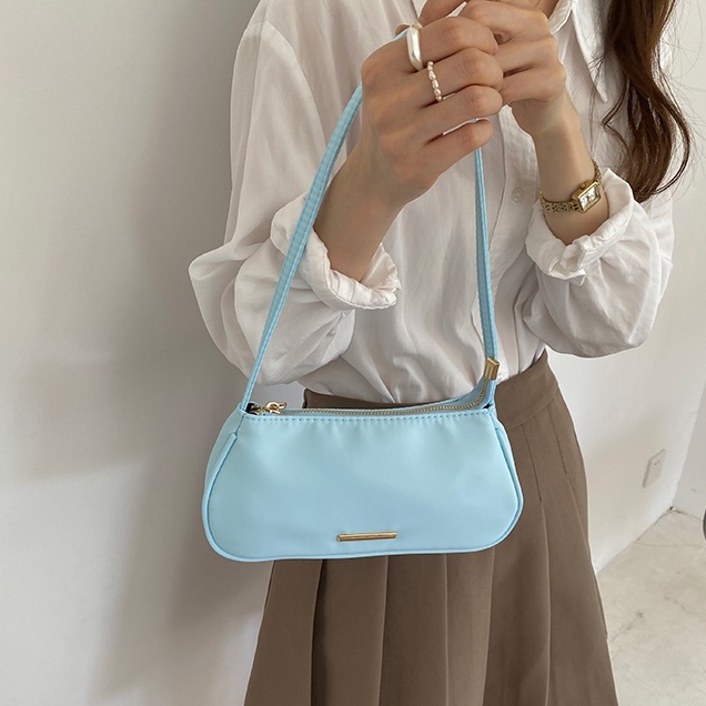 Túi Đeo Vai nylon Trơn Phong Cách Tối Giản Thời Trang Hàn Quốc Hàng Mới 2023