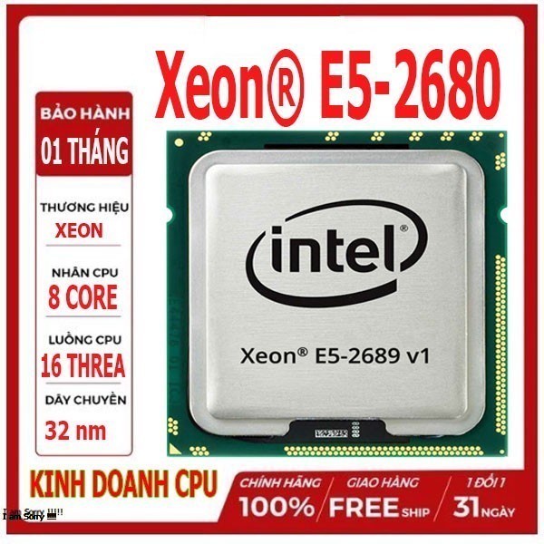 CPU INTER E5 2689 8 nhân 16 luồng