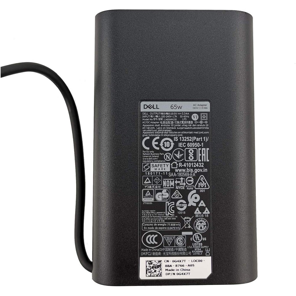 Sạc laptop Dell 65w 19.5v-3.34A dùng cho Dell Latitude E5440 E5470 7480 E6540 E7440 E7450 E7250 chuẩn Dell cung cấp