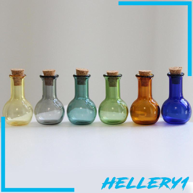 [Hellery1] Set 6 Bình Thủy Tinh Mini Có Nút Bần