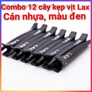 GIÁ SIÊU RẺ] COMBO 12 CÂY KẸP VỊT LAX- CÁN NHỰA MÀU ĐEN