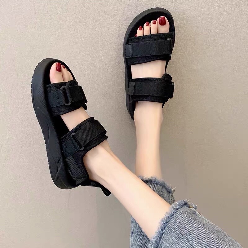 Dép sandal nữ đế bệt hai quai (3 MÀU) hot trend MSP HDST