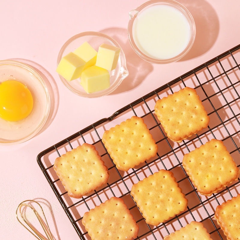 Bánh Quy Lúa Mạch Kẹp Kem Phô Mai Giòn Tan Thơm Ngon hộp 60 chiếc