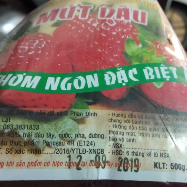 Mứt dâu tây Đà Lạt 5 gói.