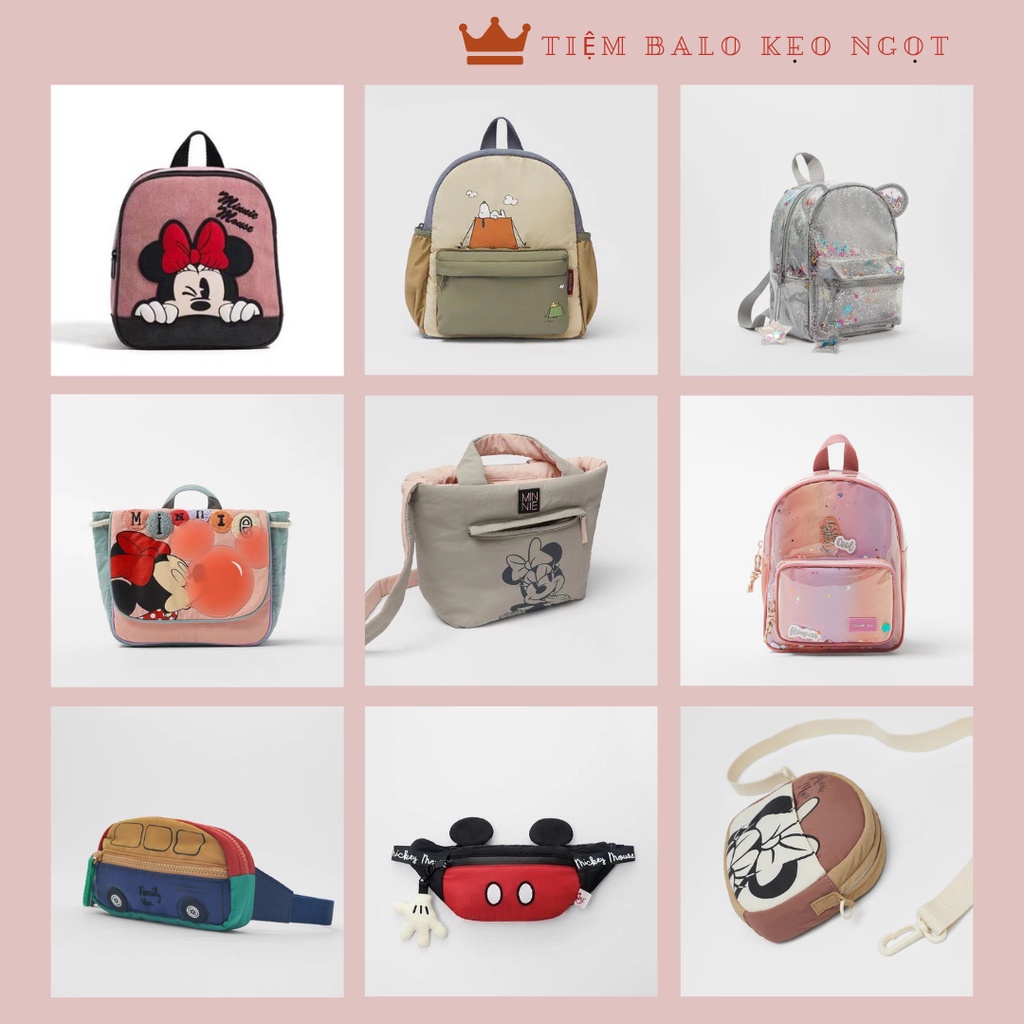 Balo cho bé mẫu giáo. Balo bé trai bé gái kiểu dáng kích thước đa dạng phong phú cho bé