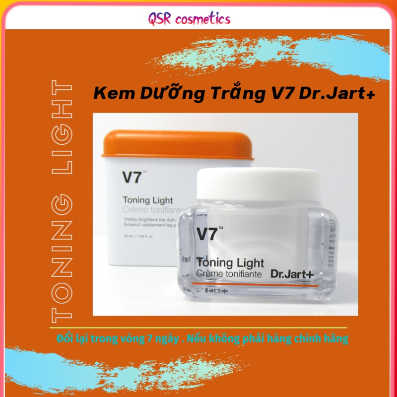 [ Có Quà Tặng Kèm ] Kem dưỡng trắng da  v7 Toning Light Dr.Jart 50ml QSR Cosmetics