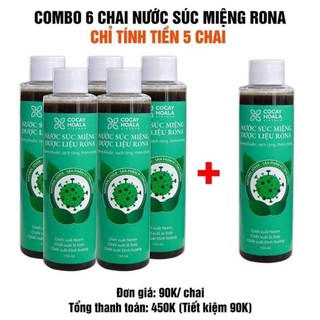 Nước súc miệng dược liệu Rona CoCayHoaLa-Khử mùi hôi miệng- sát khuẩn-150ml