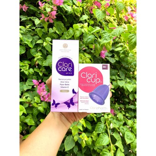 (Tặng Cốc tiệt trùng, Gel rửa) Cốc nguyệt san Clari.cup chính hãng