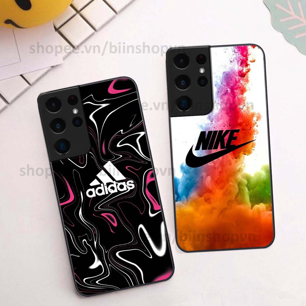 Ốp Samsung S21 Ultra in hình thương hiệu nhiều màu sắc thể thao cá tính thời trang