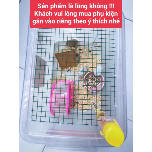 Thùng nhựa 10L-15L nuôi Hamster có vách ngăn đôi